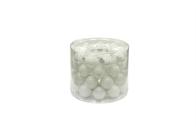 Kerstbal glas 40mm pearl wit 36/kok