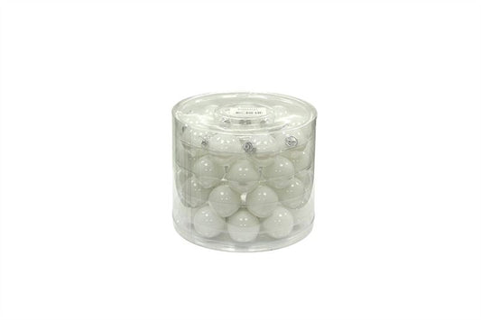 Kerstbal glas 40mm pearl wit 36/kok