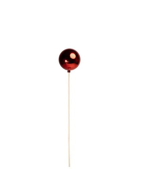 Bijsteker D.6cm 50cm rood gl 25/zak