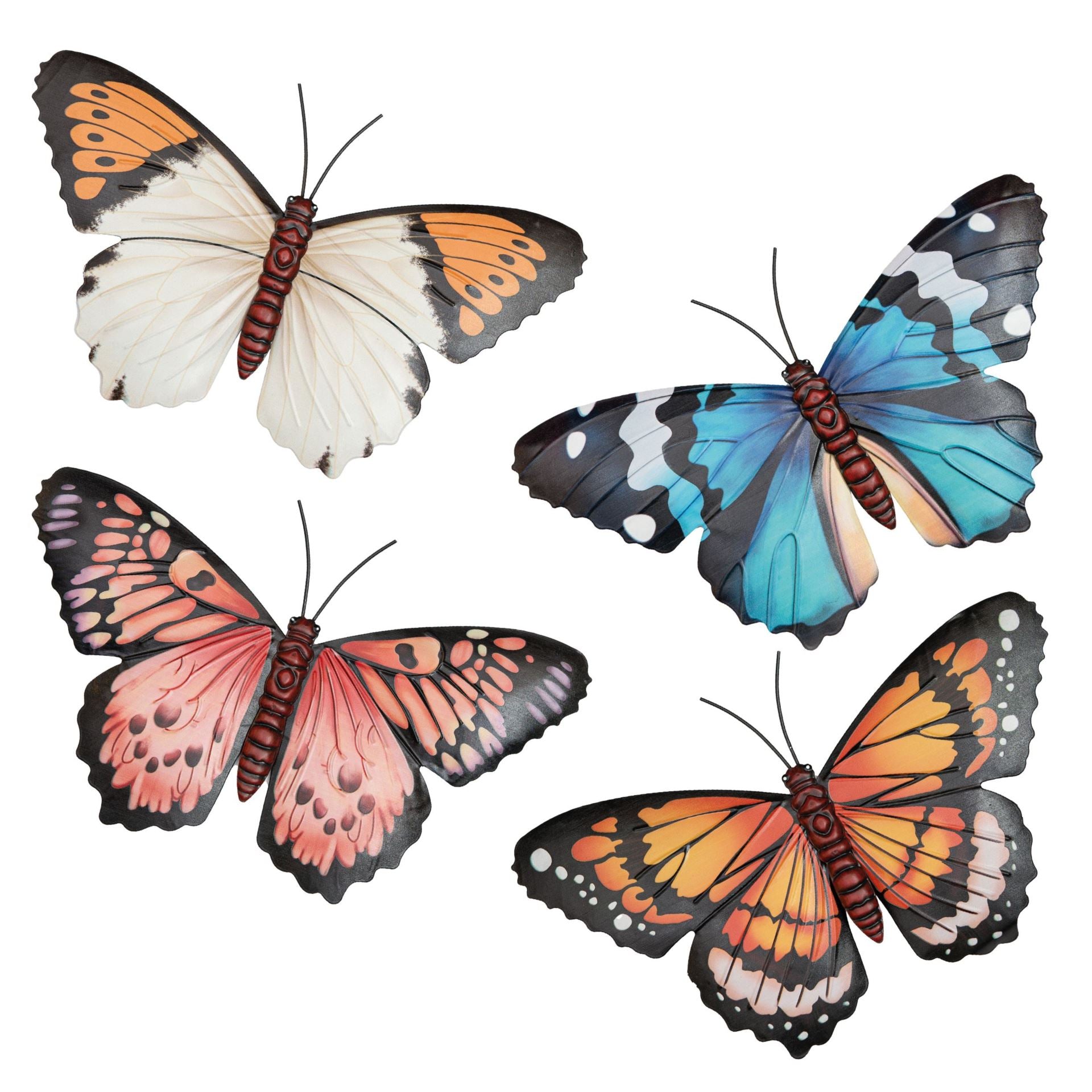 Vlinder metaal 33,5x21cm. Hanger