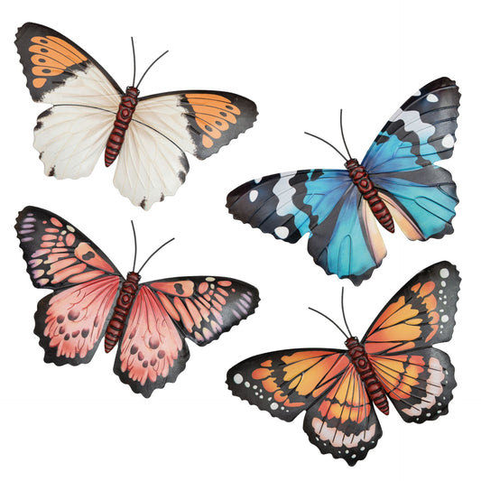 Vlinder metaal 33,5x21cm. Hanger