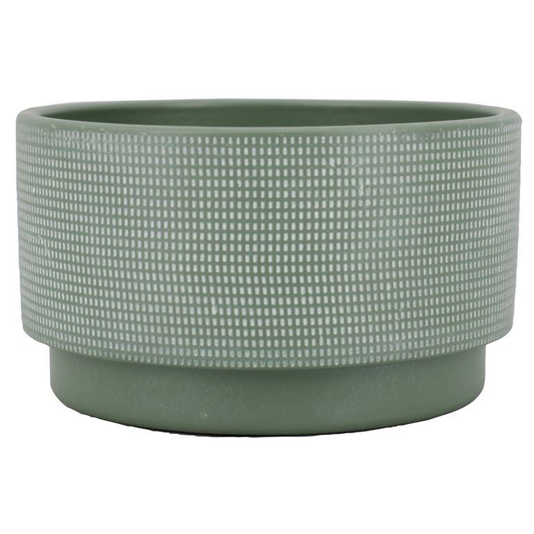 Schaal Lily d28 h14cm groen mat