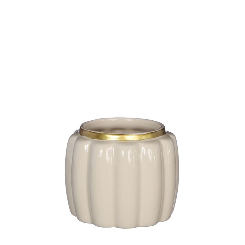 Pouff pot D.9,5 h.7,6 cm creme