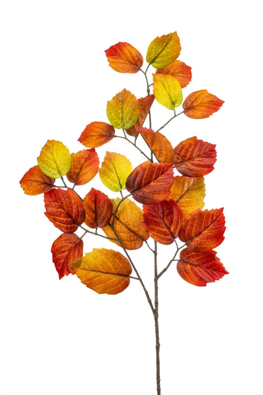 Birch lvs spray green/orange 80cm