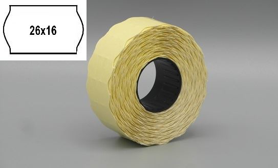 Prijsetiket permanent 26x16mm wit