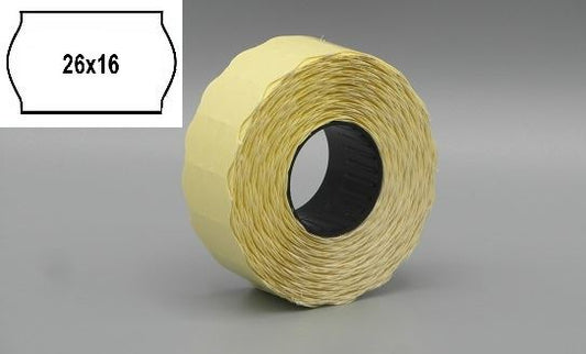 Prijsetiket permanent 26x16mm wit