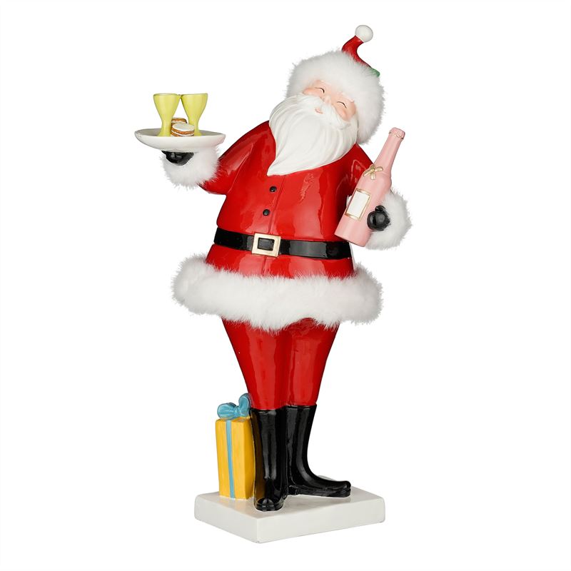 Kerstman fles rd 22,5x14,5x38,5cm