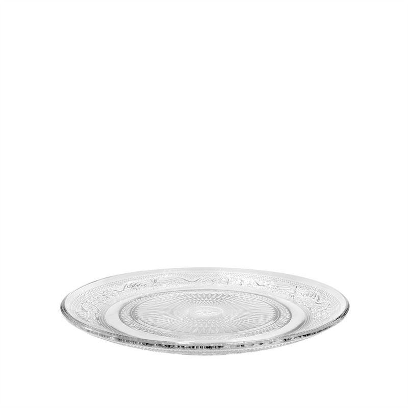 Glass plate Tess dia14,5 h2 cm clea