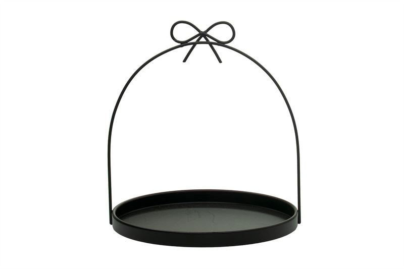 Deco schaal strik D.25H.28cm.