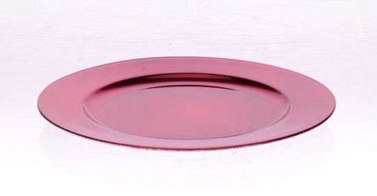 Bord rond 33x33x2cm rood 24/ds