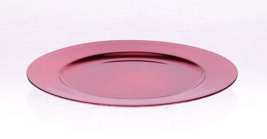 Bord rond 33x33x2cm rood 24/ds