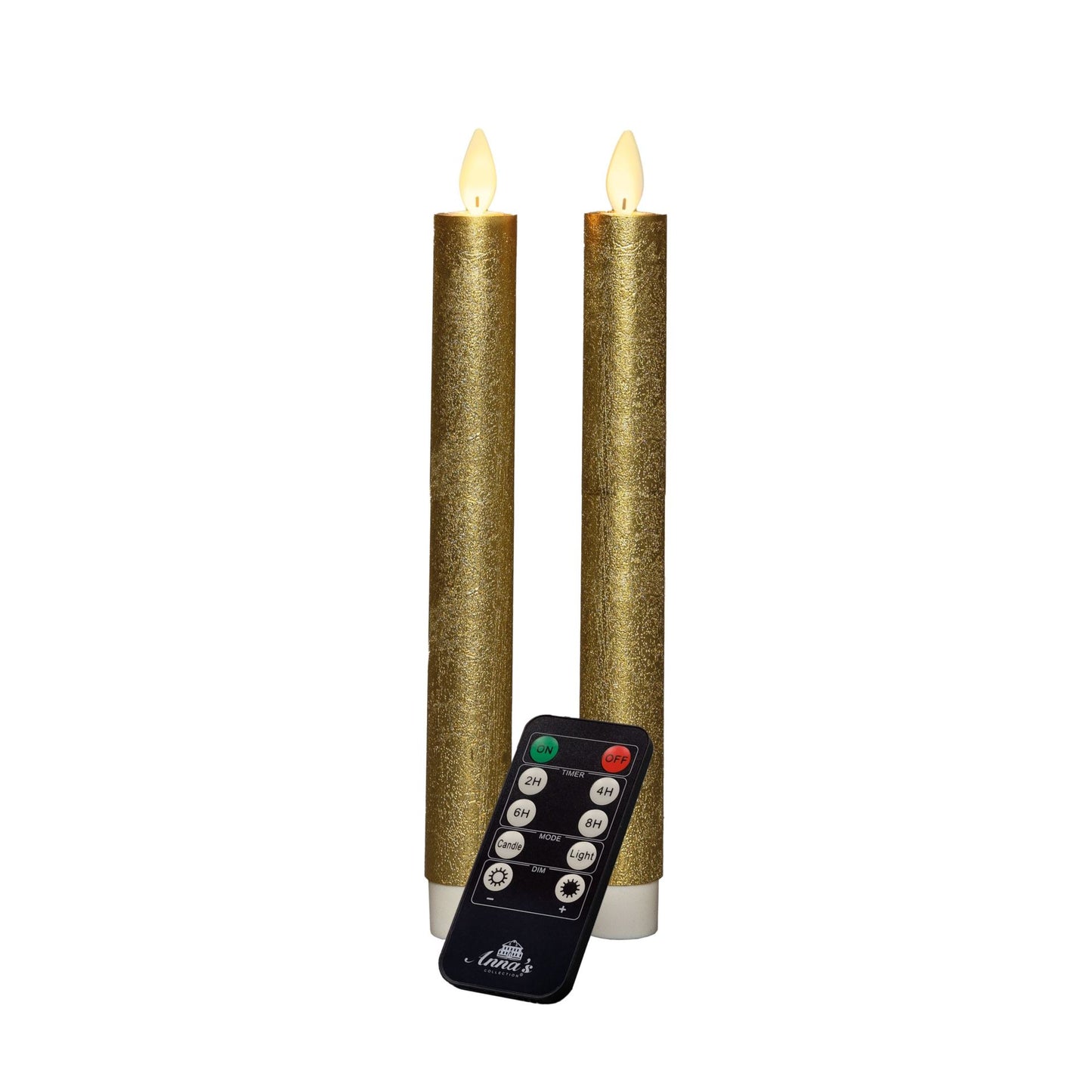 DINERK  VLAM BO AFST H23CM GOUD 2ST