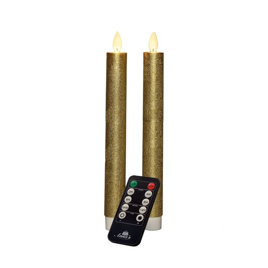DINERK  VLAM BO AFST H23CM GOUD 2ST