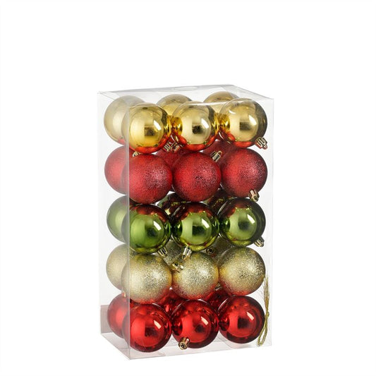 Bal  goud rood d.gr 30 st. d6cm