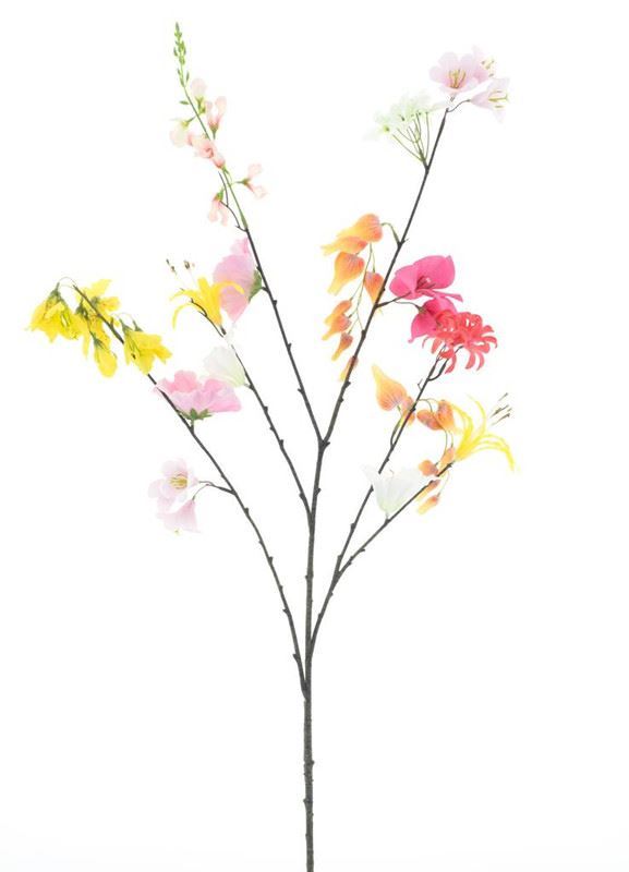 Mixed flower spray cream 119cm