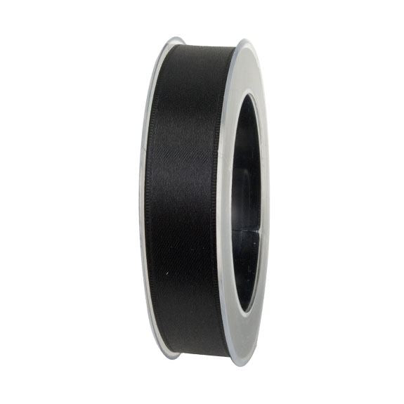 Dub.sat. 25mm x 25mtr zwart