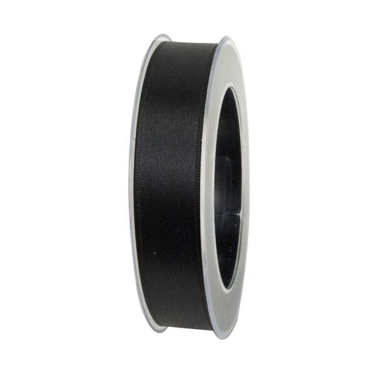 Dub.sat. 25mm x 25mtr zwart