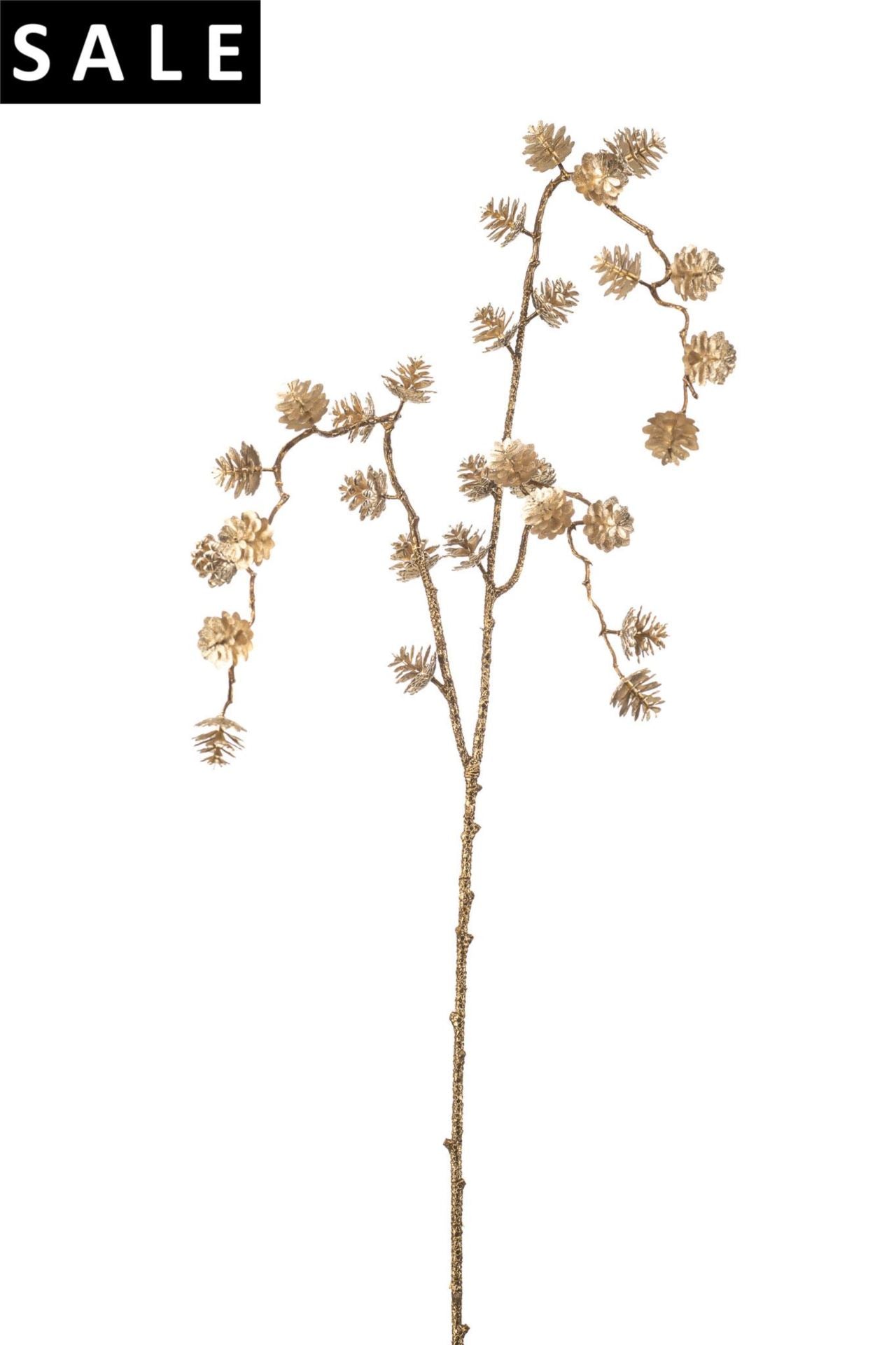 Pine cone spray x2 gold 90cm