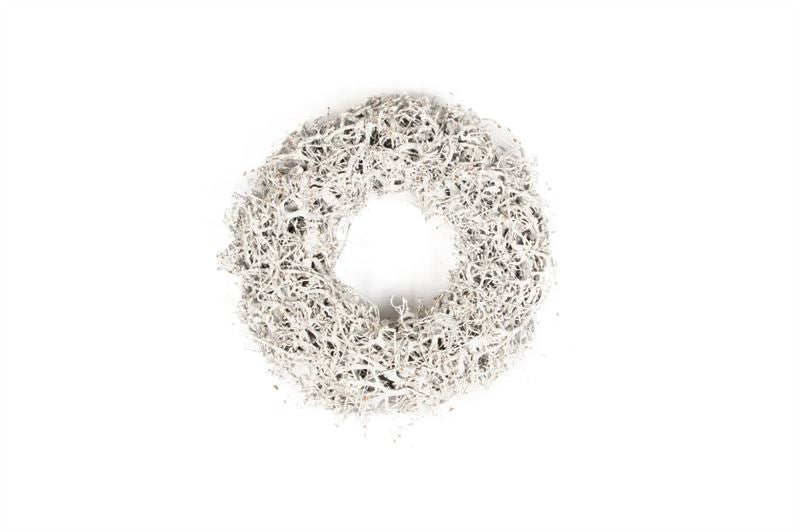 Krans bonsaihout 30 cm misty wit