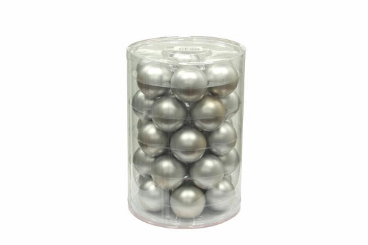 Kerstbal glas 57mm zilver mat 30/ko