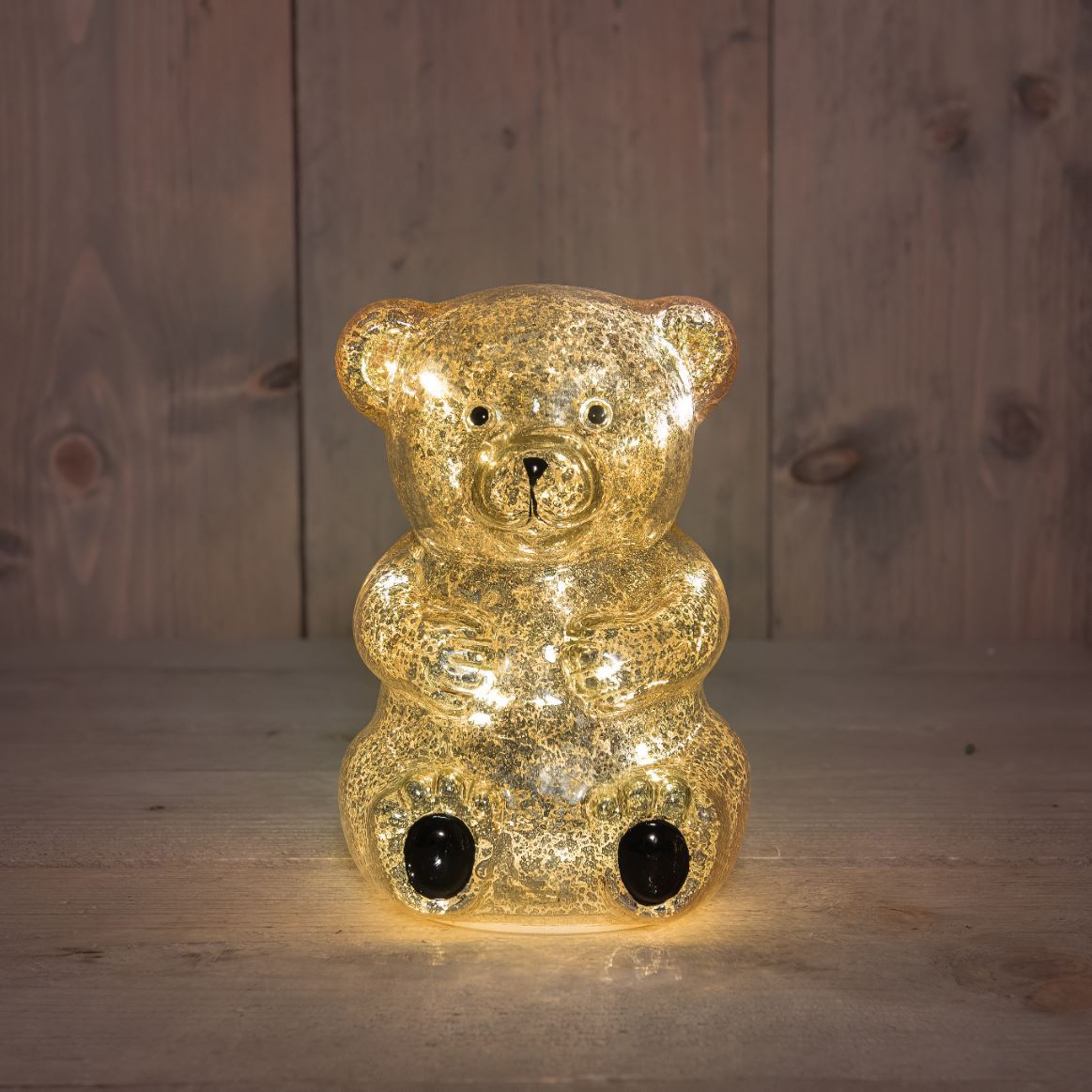 BEER GLAS 11X10.5X16.5CM MET GOUD