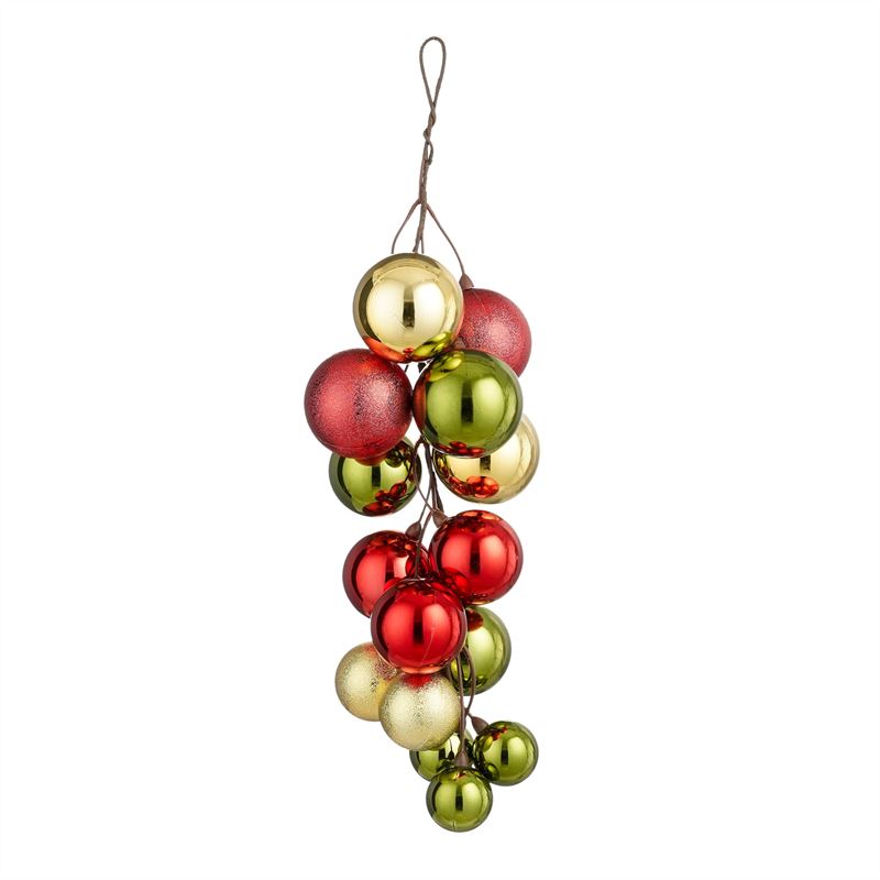 Bal  bundel goud d.gr rood 16xh46cm