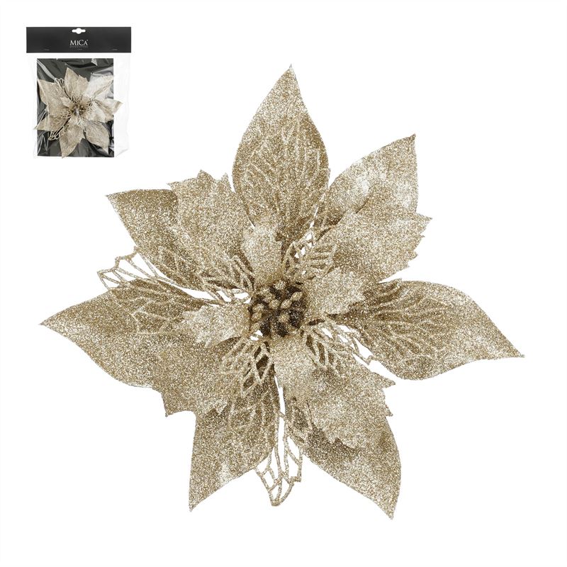 Clip poinsettia  champ h3xd20cm