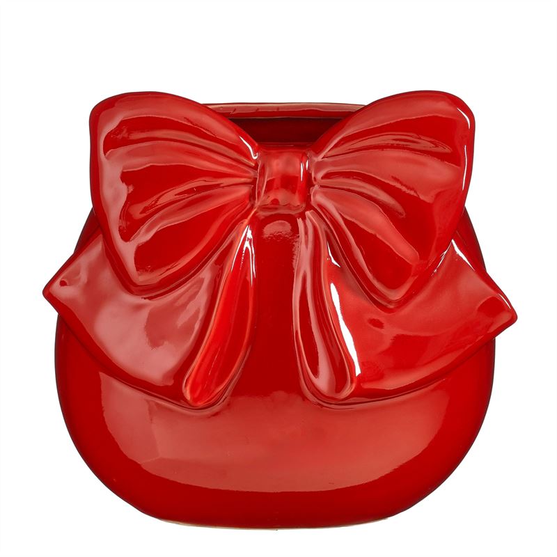 Vaas strik rood h24xd25,5cm