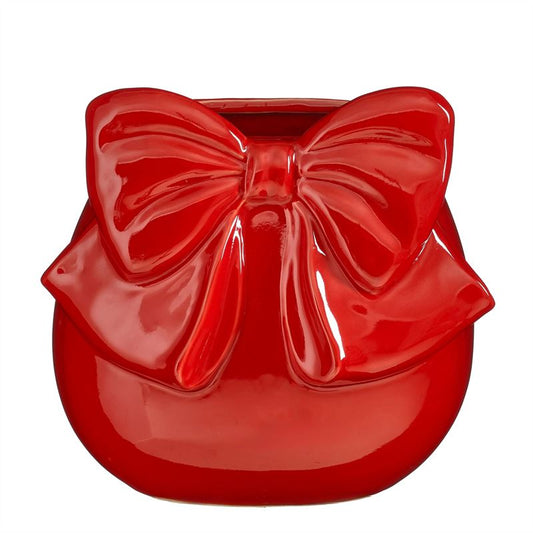 Vaas strik rood h24xd25,5cm