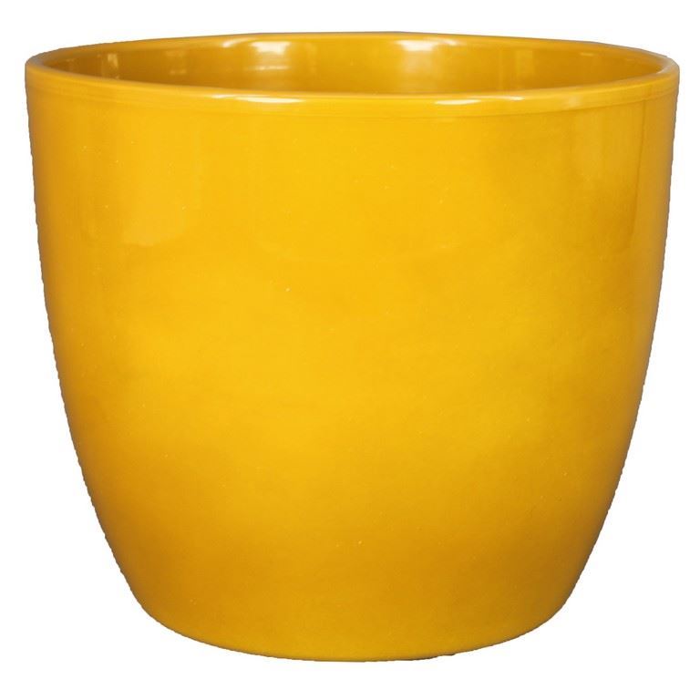 Pot Boule d25 h22.5cm okergeel