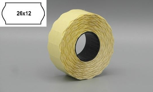 Prijsetiket permanent 26x12mm wit