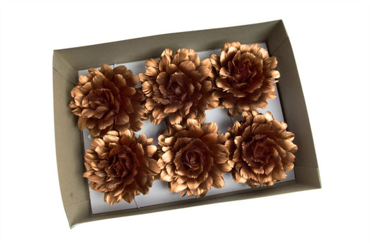 Rozen veren 10 cm met clip koper