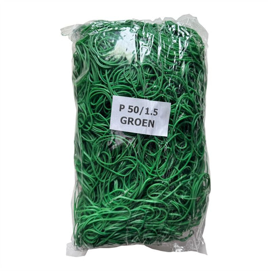 Elastiek 50x1,5mm groen 1kg/zak