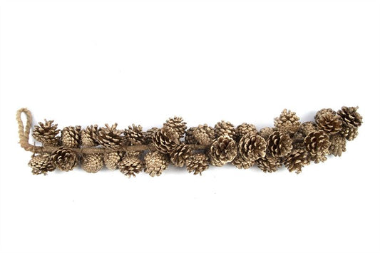 Guirlande dennenappels 70 cm goud