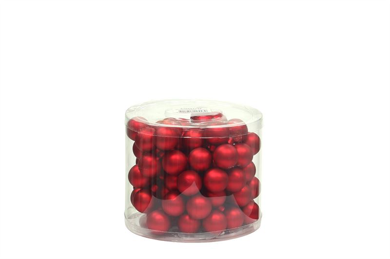 Glasbal 30mm rood mat. op dr.72st.