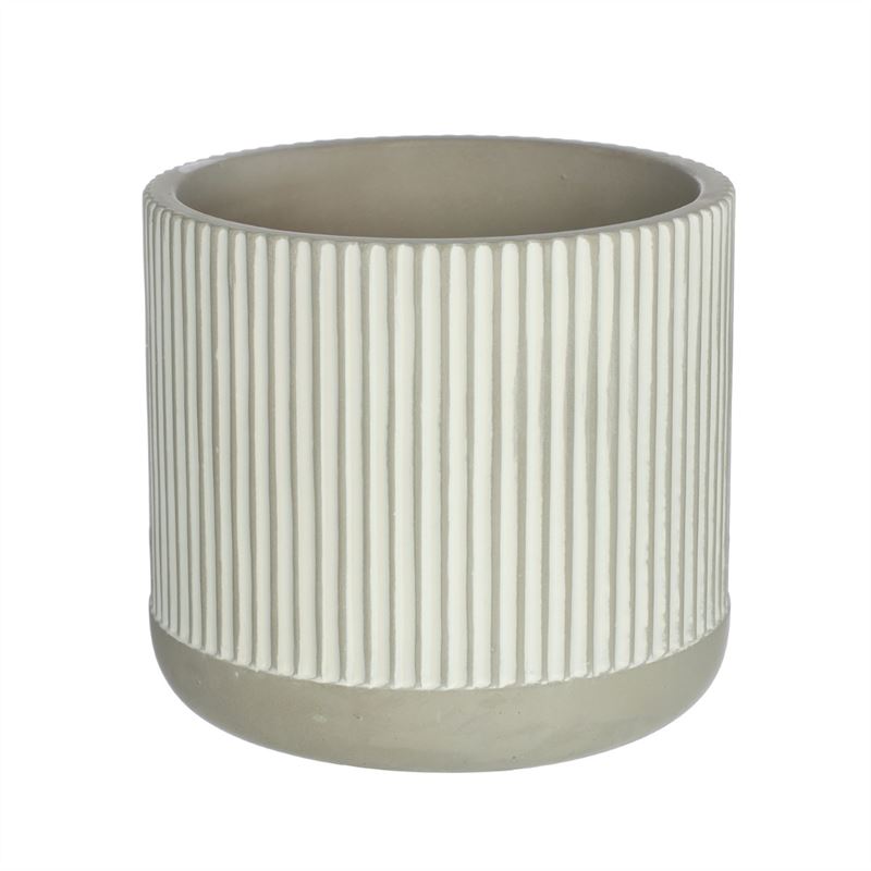 Pot Lines  D.14 h.12,5 cm grey