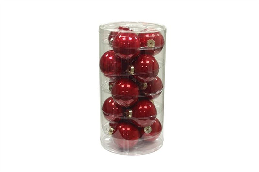 Kerstbal glas 80mm rood pearl 15/ko