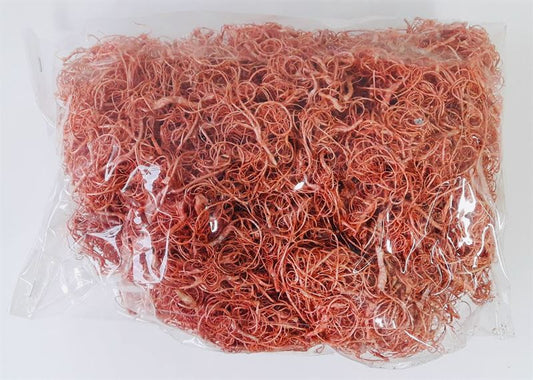 Curly mos pearl wash oranje