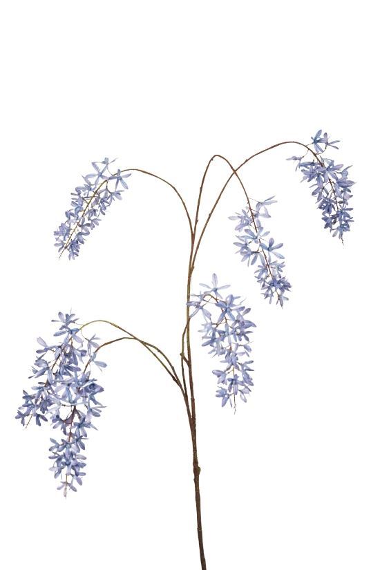 Wisteria spray x6 blue 120cm