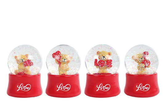 "Sneeuwbol ""Love"" rood 5,5x5x7cm"