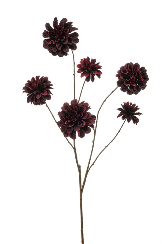 Dahlia spray burgundy 110cm
