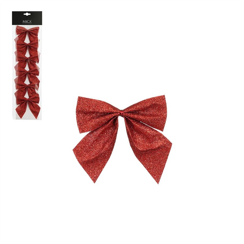 Strik rood 6 stuks l10xb12cm