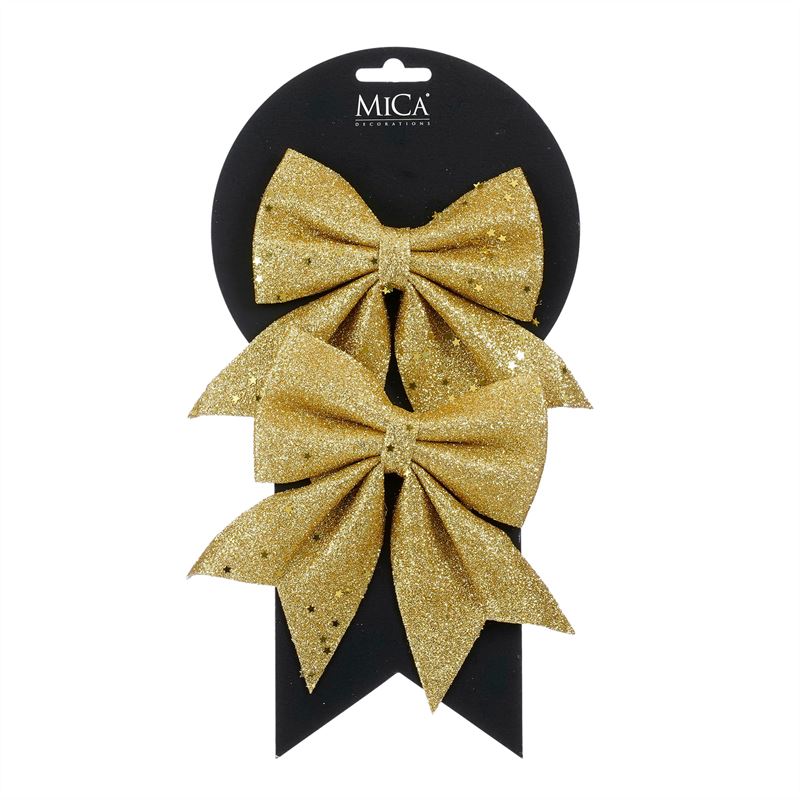 Strik goud 2 stuks l12xb13cm