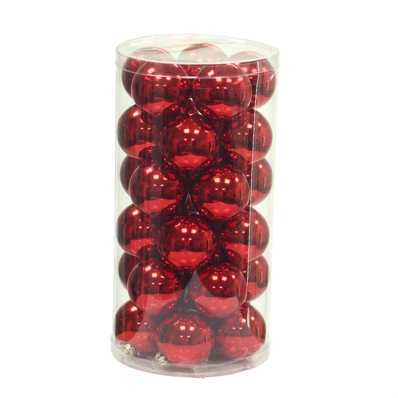 Bal kunstst.D5cm.gl.rood 30/set