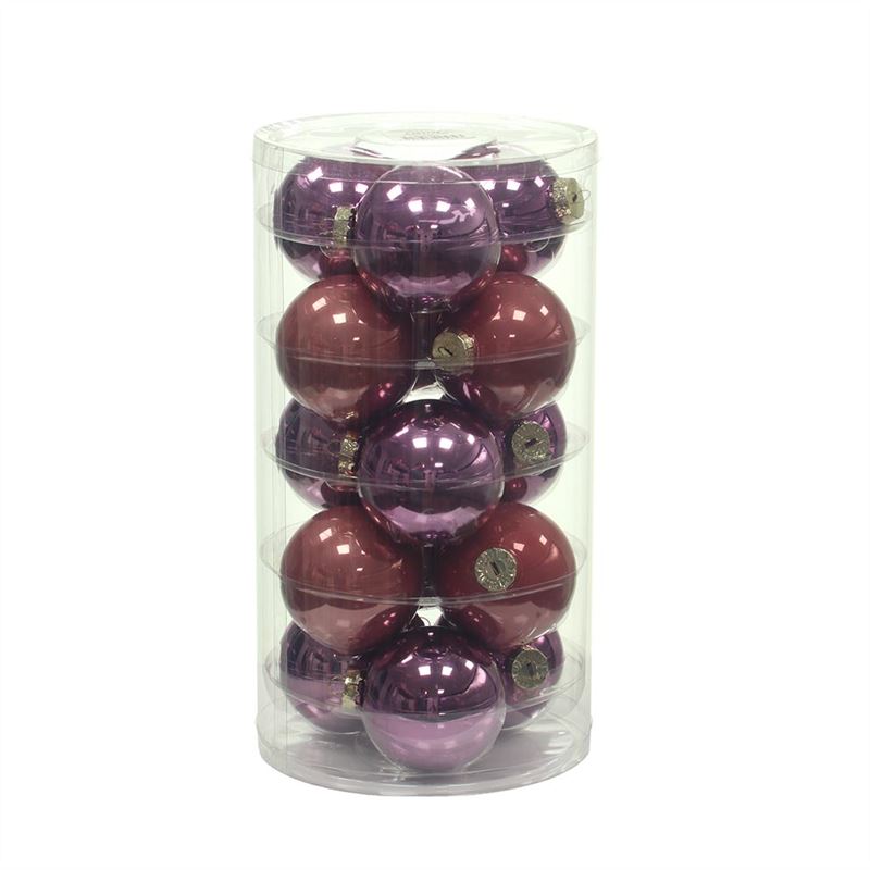 Kerstbal 57mm gr./Pearl combi 30 st