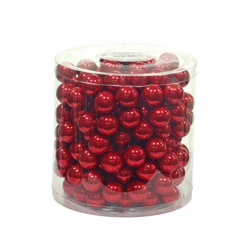 Glasbal 25mm op dr. rood pearl 144/