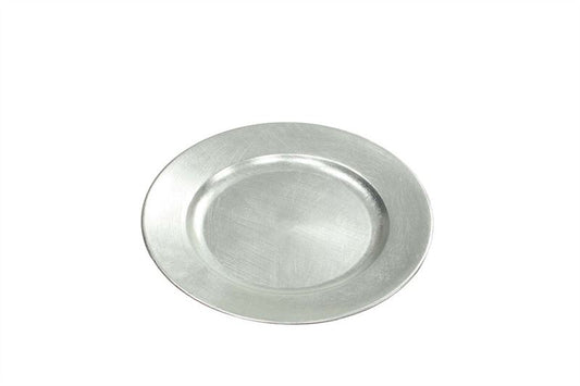Bord rond 25x25x2cm zilver