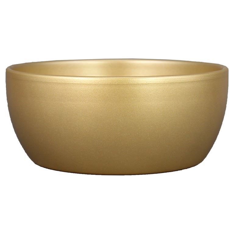 Schaal Boule d22.5 h9.5cm parelgoud