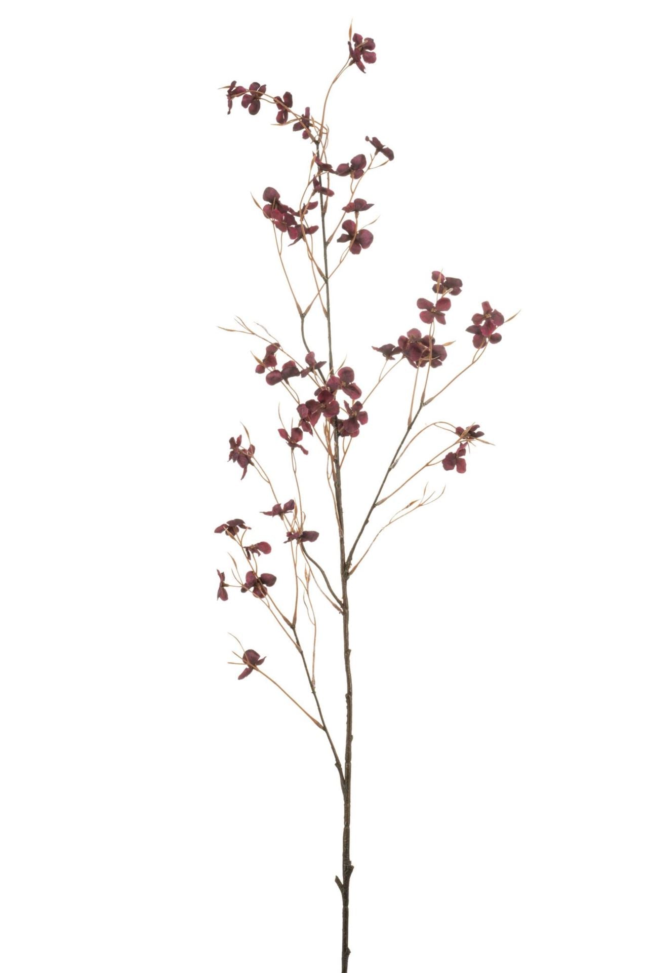 Hydrangea blossom spray burgundy 11