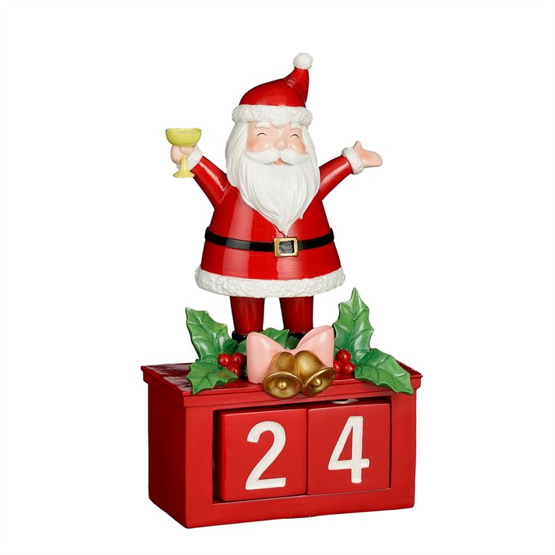 Kalender kerstman rd l15xb9,5xh27cm